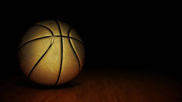 Altın sepet topu. 3D render