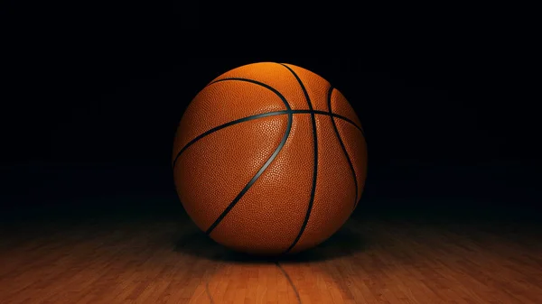 Pallone da basket arancione. rendering 3d — Foto Stock