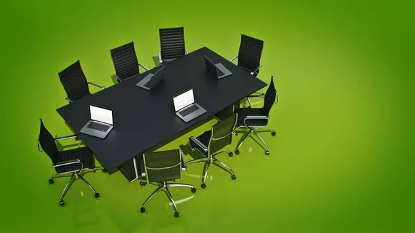 Office panorama. 3d rendering — Stock Photo, Image