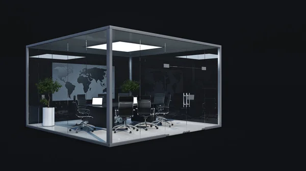 Office panorama. 3D-rendering — Stockfoto