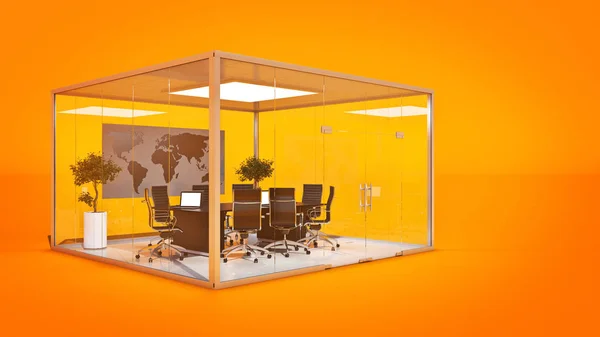 Office panorama. 3D-rendering — Stockfoto