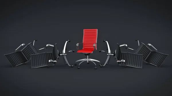 Concepto de silla de oficina. renderizado 3d — Foto de Stock