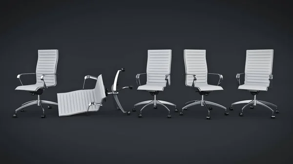 Ofis koltuğu kavramı. 3D render — Stok fotoğraf