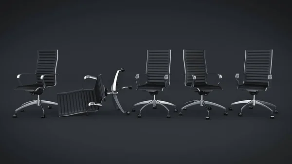 Ofis koltuğu kavramı. 3D render — Stok fotoğraf