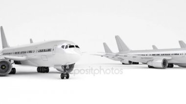 Ticari uçak. 3D render