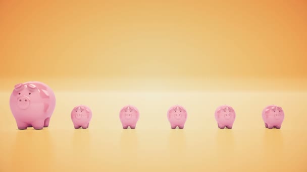 A crescer no Piggy Bank. conceito de crescimento . — Vídeo de Stock
