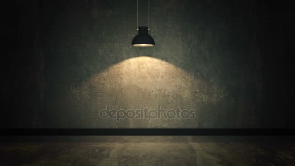 Very dark and dim concrete room — Stock Video