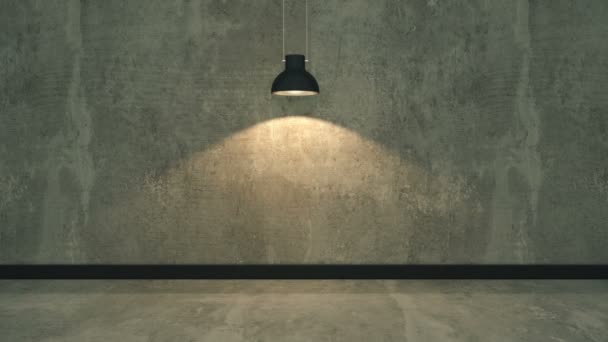 Chambre en béton très sombre et sombre 
