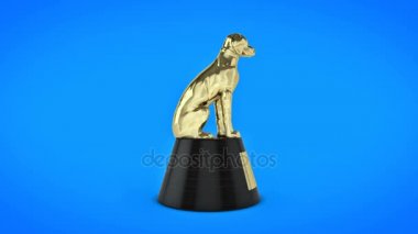 Kazanan köpek. 3D render
