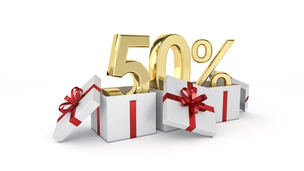 50 percent discount. — Stock Photo, Image
