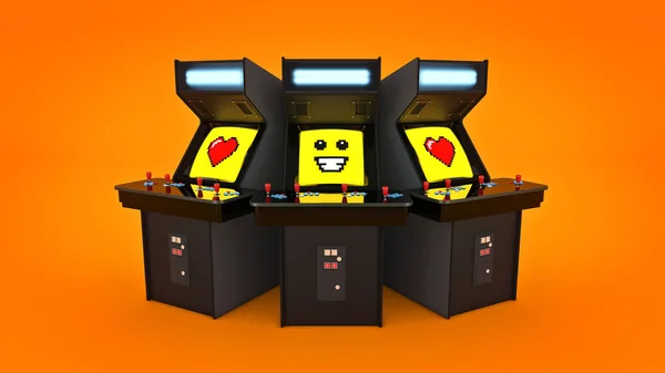 Concepto de máquina de juego arcade vintage amor . —  Fotos de Stock