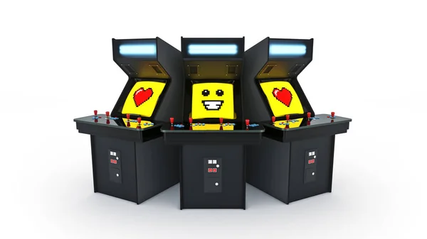 Vintage arcade game machine concept love. — Stock Photo, Image