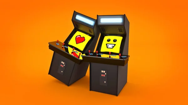 Vintage arcade gioco macchina concetto amore . — Foto Stock