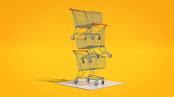 空のショッピングカート, — ストック写真