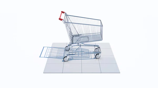 Empty shopping cart, — Stock Photo, Image