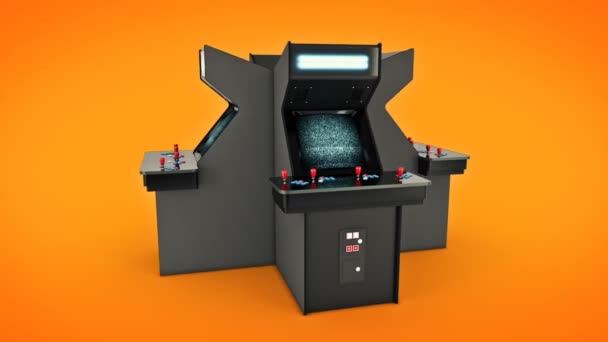 Vintage arcade oyun makinesi. — Stok video