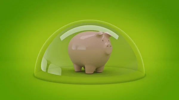 Koncepcja ochrony oszczędności. renderowania 3D — Zdjęcie stockowe