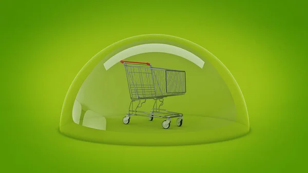 Safe shopping concept, Carrello . — Foto Stock