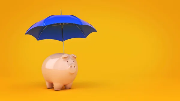 Tasarruf koruma kavramı. 3D render