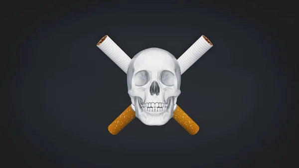 Cigarette concept of death. — Stock Photo, Image