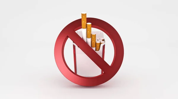Rökning förbjuden-skylt isolerade. — Stockfoto