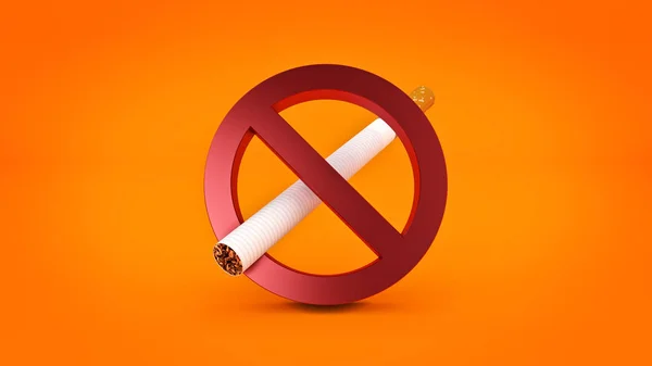 孤立的禁止吸烟标志. — 图库照片