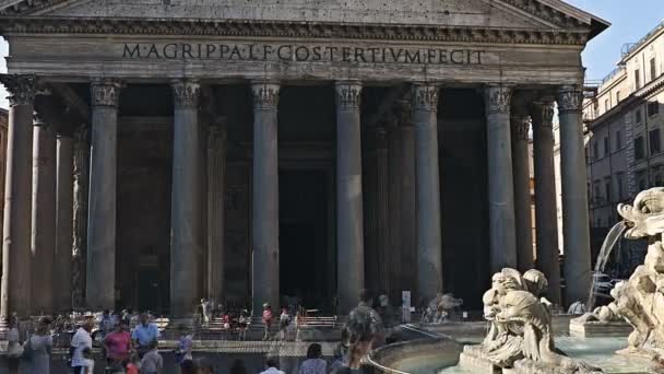 Timelapse of Pantheon in Rome — Stock Video