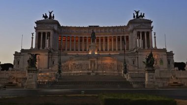 Altare della Patria ve Roma, İtalya Piazza Venezia Timelapse dizisi