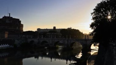 Castle, San Angelo, Roma, İtalya. Zaman atlamalı