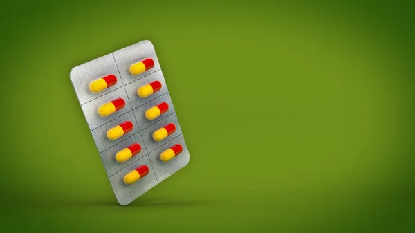 Concepção de comprimidos. Renderização 3d — Fotografia de Stock