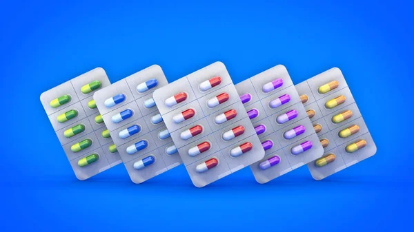 Medicin piller koncept. 3D-rendering — Stockfoto