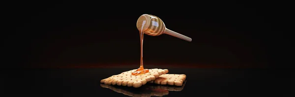Cracker Honey Rendering — Stock Photo, Image