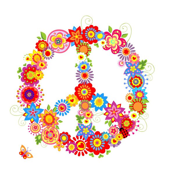 Abstract peace flower symbol