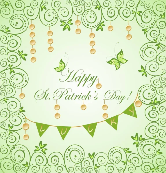 Greeting card for St. Patrick's Day — Stock Vector