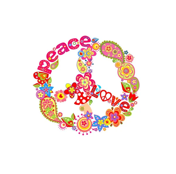 Peace flower symbol — Stock Vector © antonovaolena 19479043