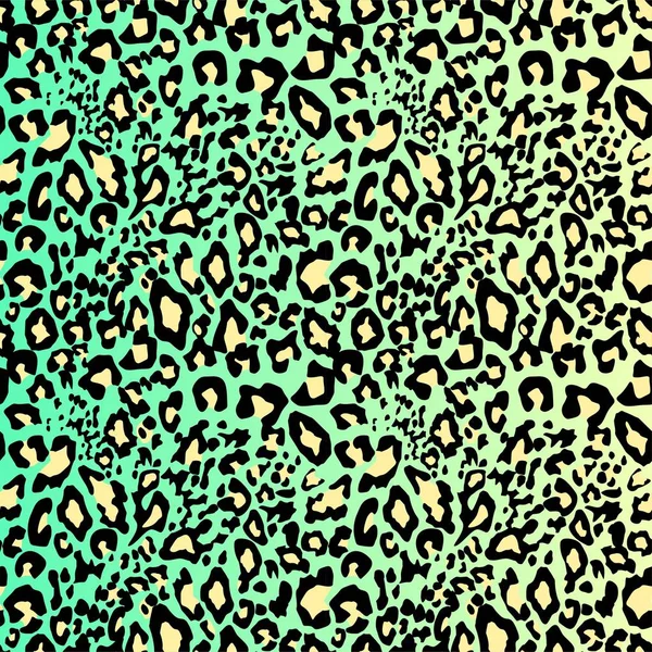 Fashionable golden and mint color seamless background with leopard print. Fashion design for textile, wallpaper, bag, poster, scrapbook