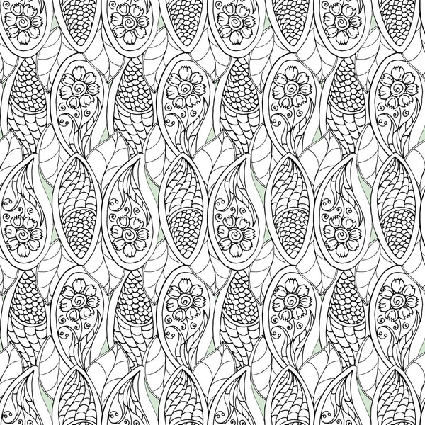 seamless background of pen-drawn . pattern of isolated drawings