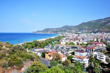 Alanya şehrinin güzel manzarası, Türkiye.