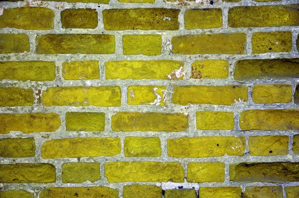 Old brick wall of yellow brick. Background — Stock Photo, Image