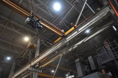 The interior of the production room of the metal fabrication plant. Cathead.