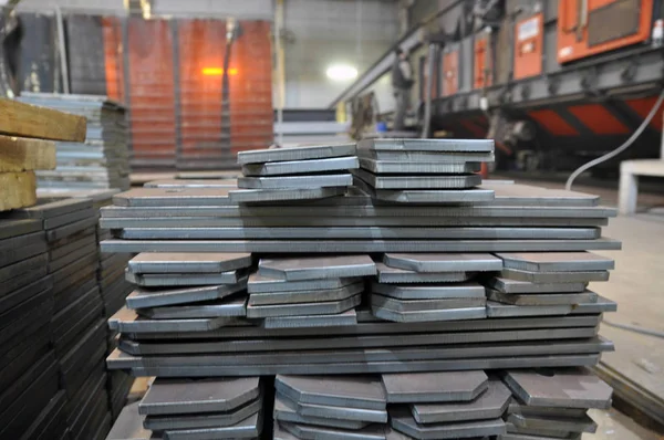 Plasmasnijden Fabriek Opslag Van Afgewerkte Onderdelen Met Markering Fabriek — Stockfoto