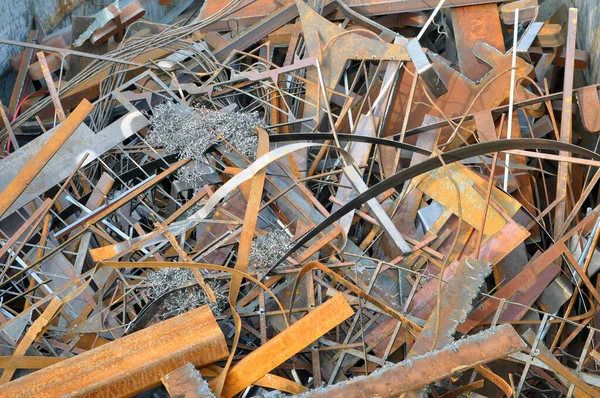 Sucata Sólida Uma Designação Para Reciclagem Aço Ferro Forjado Recursos — Fotografia de Stock