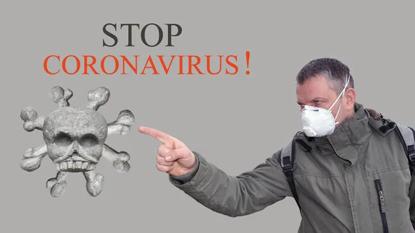 Man Met Beschermmasker Nieuw Coronavirus 2019 Ncov Uit China Epidemisch — Stockfoto