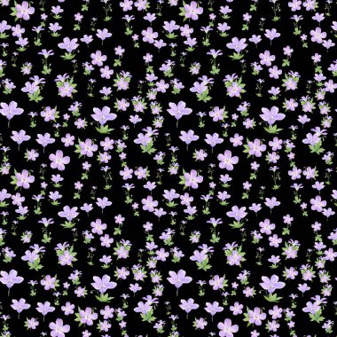 Seamless pattern of watercolor geranium flowers. Perfect for web design, cosmetics design, package, textile, wedding invitation, logo clipart