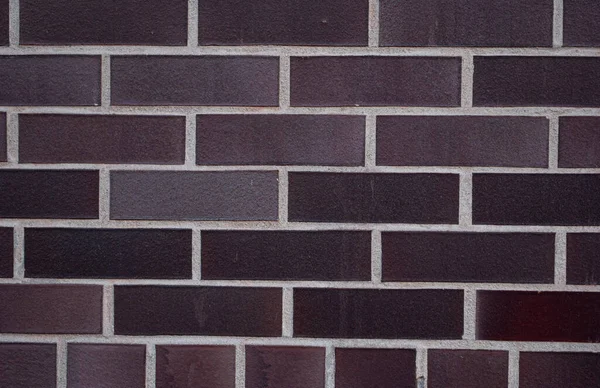 Koyu Kahverengi Tuğla Duvarı Kapatın — Stok fotoğraf