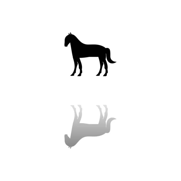 Koně ikona plochý — Stockový vektor