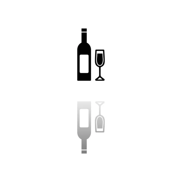 Icône de vin plat — Image vectorielle