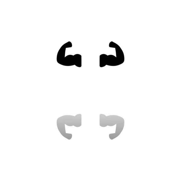 Gespierde arm pictogram plat — Stockvector