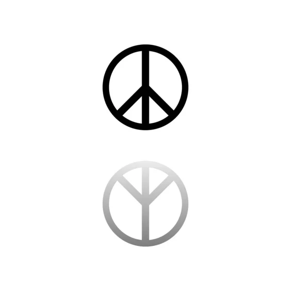 Hippie Paz icono plano — Vector de stock