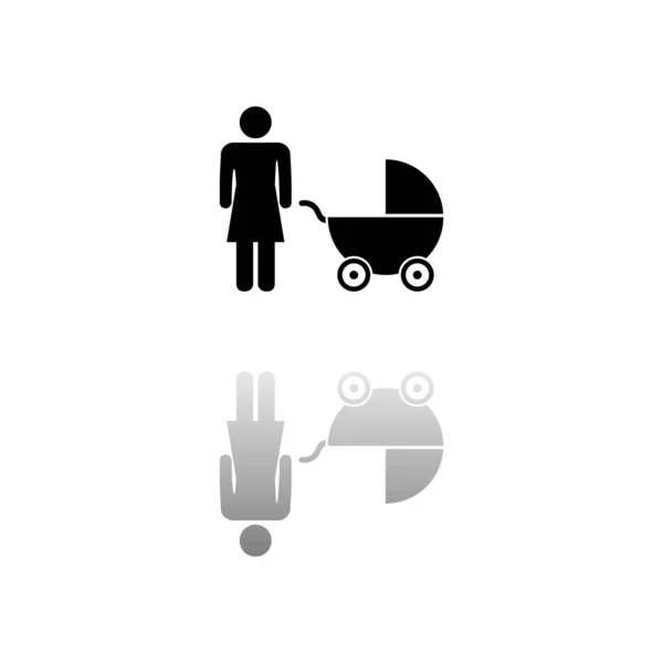 Zwangerschaps pictogram plat — Stockvector